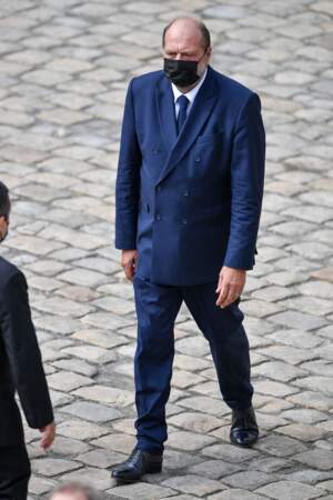 Eric Dupond-Moretti lors de l'hommage national à Jean-Paul Belmondo dans la cour des Invalides, à Paris, le jeudi 9 septembre 2021.