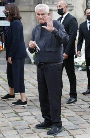 Claude Lelouch à son arrivée aux obsèques de Jean-Paul Belmondo, à l'église Saint-Germain-des-Prés, à Paris, le 10 septembre 2021