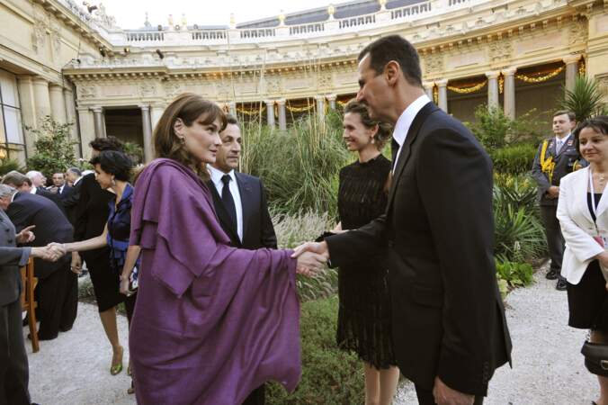 Nicolas Sarkozy et son épouse Carla ont reçu Bashar Al Assad 