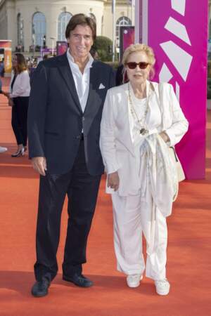 Sylvie Vartan et Tony Scotti juste avant la première du film "Les choses humaines" au Festival de Deauville.