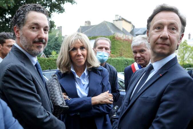 Brigitte Macron et Stéphane Bern assistent à la lecture d'extraits de La recherche du temps perdu de Marcel Proust, le 13 septembre 2021. 