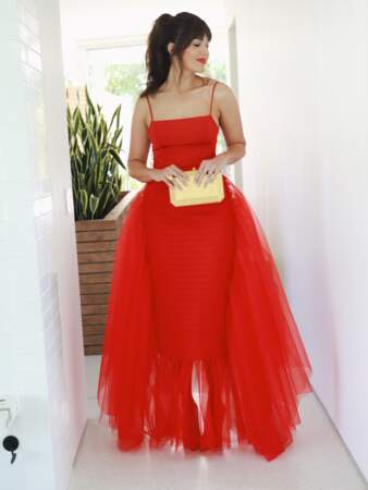 Mandy Moore en robe rouge 