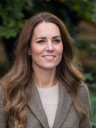 Kate Middleton avec quelques racines blanches, le 21 septembre 2021.