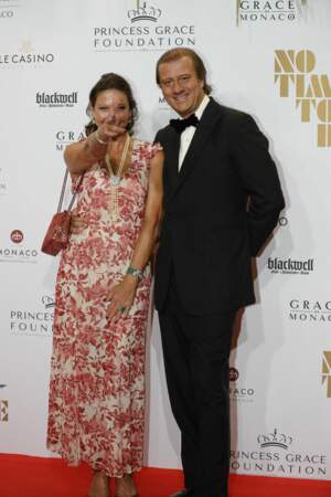 Albert Henriques et sa femme à l'avant première du dernier James Bond "No Time To Die" au Casino de Monaco, le 29 septembre 2021. 