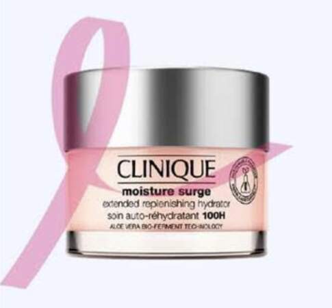 Comme tous les ans en Octobre, la marque Clinique s'engage pour la lutte contre le cancer du sein. Pour chaque pot de Moisture Surge vendu (50 ml, 35€), Clinique reverse 10% à l'association Ruban Rose. 