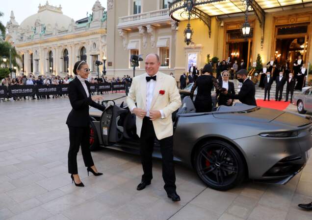 Le prince Albert II de Monaco à l'avant première du dernier James Bond "No Time To Die" au Casino de Monaco, le 29 septembre 2021. 