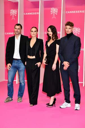 Olivier Dujols, Ana Girardot, Vera Kolesnikova  et Niels Schneider à Cannes, le 9 octobre