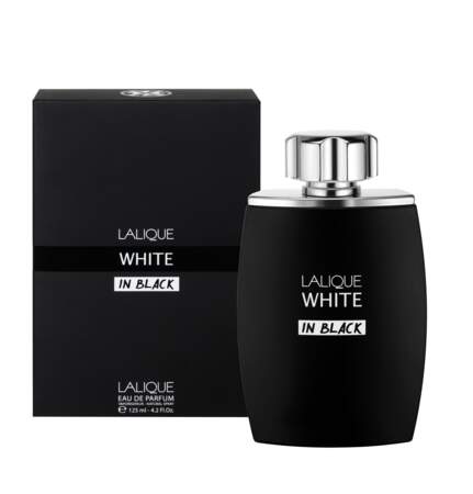 White In Black, Eau de Parfum 100 ml, Lalique, 125 €, lalique.com et Boutiques Lalique