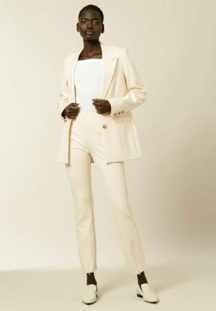 Veste ajustée et pantalon taille haute à zip, Ivy & Oak sur Zalando.fr, 189€ et 149,95€