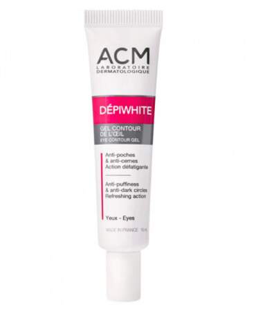 Depiwhite gel contour de l'œil, ACM, 15ml - 18,90€, en pharmacies et parapharmacies.