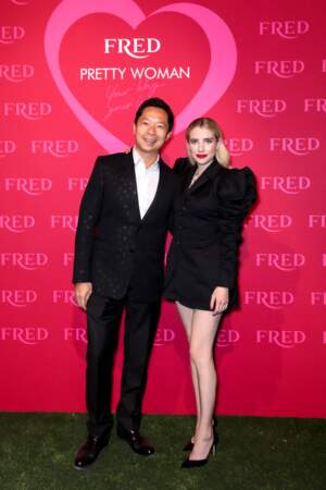 Emma Roberts avec Charles Leung, CEO de FRED