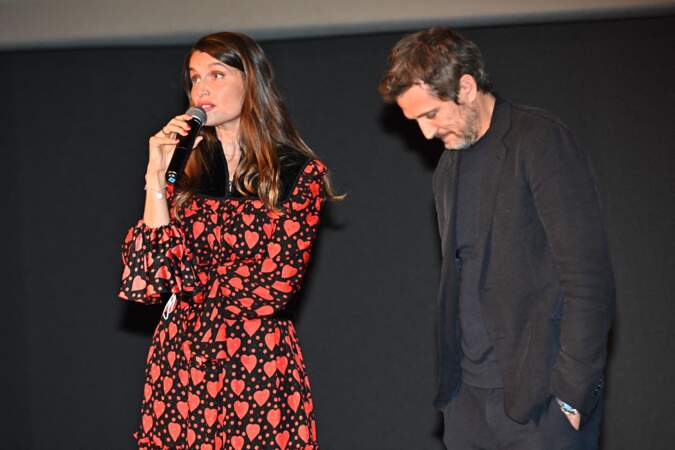 Guillaume Canet et Laetitia Casta lors de la quatrième soirée de la 3ème édition du Festival Cinéroman à Nice, le 23 octobre 2021. 