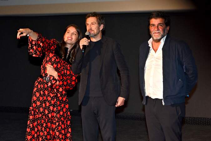 Guillaume Canet, Laetitia Casta et Alain Attal ont présenté le film "Lui" lors du du Festival Cinéroman à Nice, le 23 octobre 2021. 