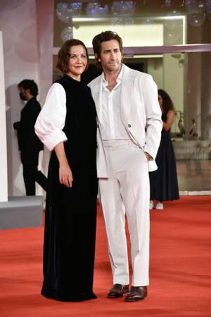 Maggie et Jake Gyllenhaal lors de la première du film "The Lost Daughter" lors du festival international du film de Venise (La Mostra), à Venise, Italie, le 3 septembre 2021.