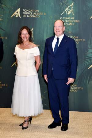 Ségolène Royal et le prince Albert II de Monaco lors de la cérémonie de Remise des Prix de la Fondation Prince Albert II de Monaco. 