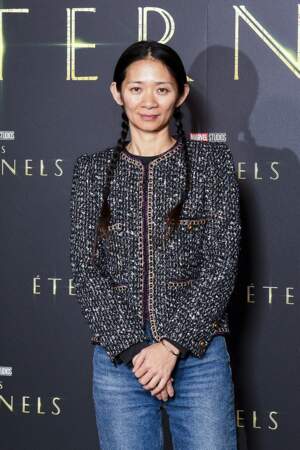 La réalisatrice Chloé Zhao à l'avant première du film Marvel "Les Eternels" au Grand Rex à Paris le 2 novembre 2021