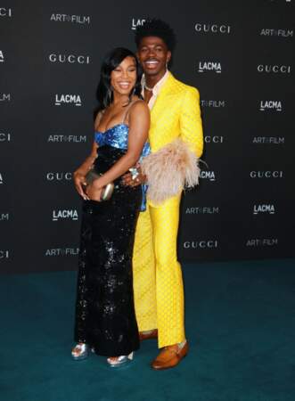 Quenlin Blackwell et Lil Nas X - People au gala annuel Art+Film organisé par Gucci.