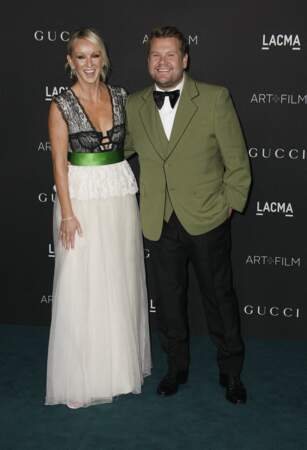 Julia Carey et son mari James Corden au gala, sponsorisé par Gucci. 