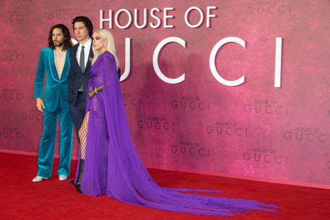 Lady Gaga, Adam Driver à la première du film "House Of Gucci" à Los Angeles, le 9 novembre 2021.