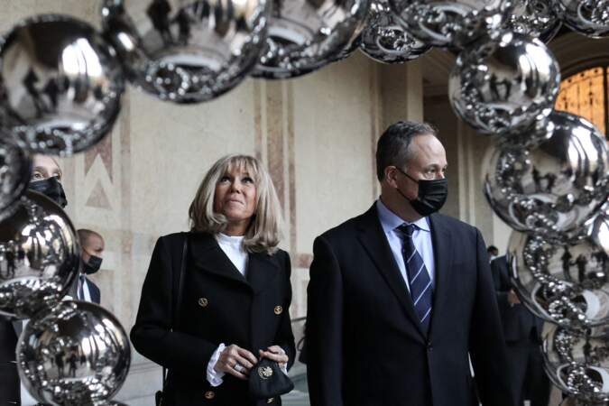 Brigitte Macron et Douglas Emhoff en visite culturelle.
