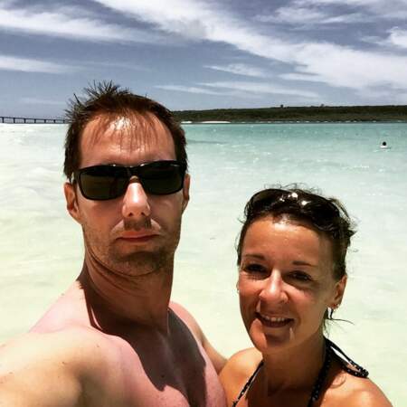 Thomas Pesquet et sa compagne Anne Mottet : selfie à la plage