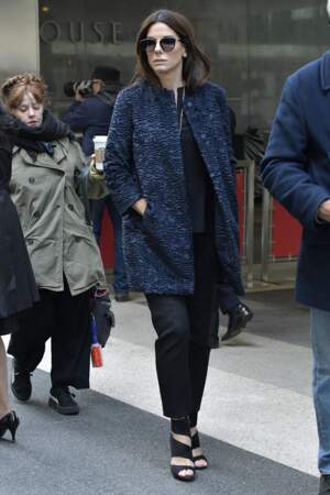 Sandra Bullock sur le tournage de "Ocean's Eight", à New York, le 26 octobre 2016.