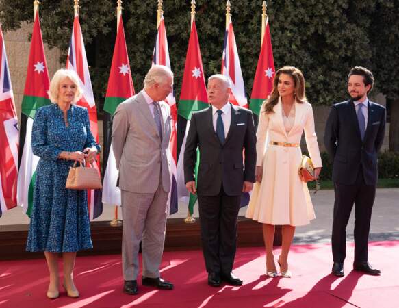 Le prince Charles et Camilla Parker Bowles pour leur premier voyage en Jordanie depuis la crise du Covid, le 16 novembre 2021