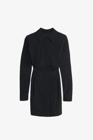 Trompe L'Oeil Mini Shirt Dress in Black, Victoria Beckham, 680€