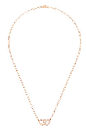 Collier Double Cœurs en or rose et diamants, Dinh Van, 1700€