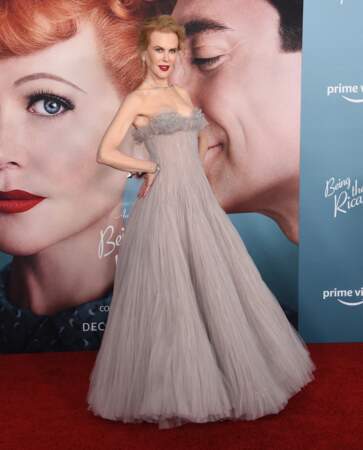 Nicole Kidman en robe haute couture Giorgio Armani Privé en décembre 2021