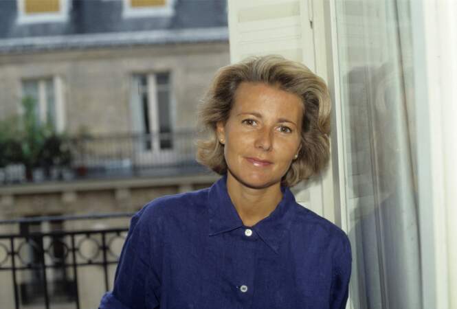 Claire Chazal chez elle, en juillet 1991.