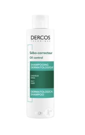 Dercos Sébo-Correcteur, Shampoing Traitant Cheveux Gras Flacon 200ml, Vichy, 13,54€, en pharmacies et parapharmacies
