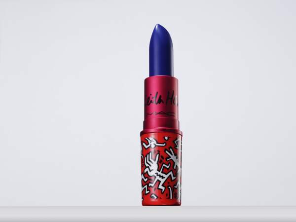 Rouges à lèvres Canal Blue, Viva Glam x Keith Haring, Mac Cosmetics, 20,50€, édition limitée, maccosmetics.fr