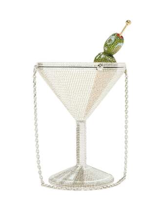 Pochette à ornements cristaux Martini Glass, 4 829 €, Judith Leiber sur matchesfashion