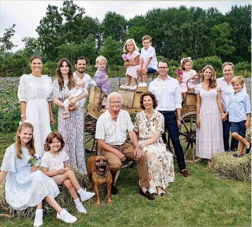 La famille royale de Suède a posé en pleine nature pour sa carte de voeux cette année. 