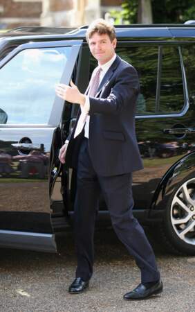 James Meade, un ami de Kate Middleton, à la sortie du baptême de la princesse Charlotte, en 2015.