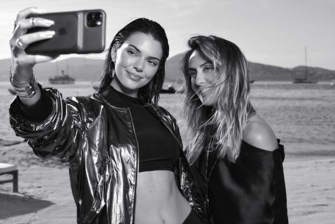 Kendall Jenner et Valérie Messika lors du tournage de la nouvelle campagne de la maison. 