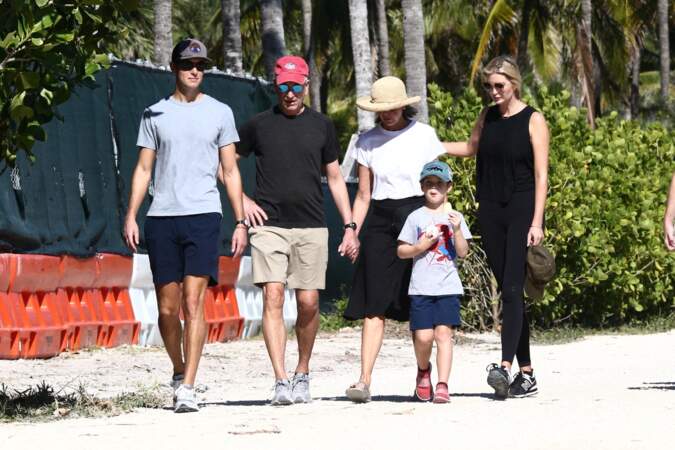 Ivanka Trump avec sa famille et sa belle-famille à Miami,  le 15 janvier 