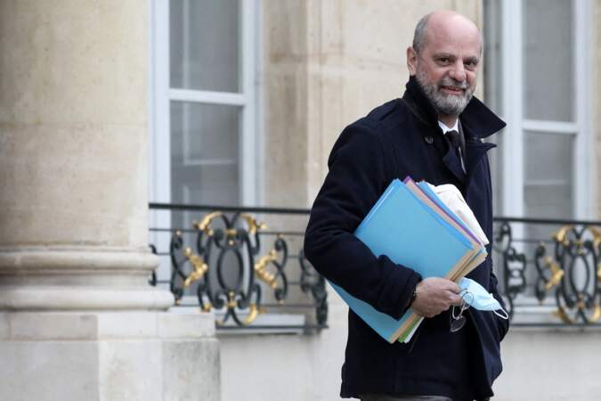 Jean-Michel Blanquer, ministre de l'Education nationale, le 22 décembre 2021, au palais de l'Elysée, à Paris, quelques jours avant ses vacances polémiques à Ibiza