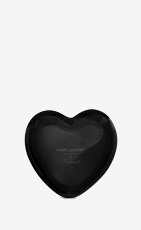 Coeur en cristal noir, Saint Laurent x Baccarat, 295€