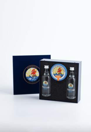 Coffret Duo avec une boîte de caviar Ossetra Tsar Impérial® (30 g) et 2 mignonnettes de vodka Petrossian classique (5 cl), Petrossian, 110€