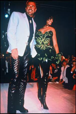 Thierry Mugler en 1993 pour le lancement du parfum de Diana Ross