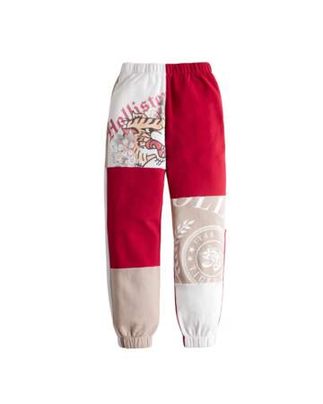 Pantalon de jogging dad taille ultra haute en molleton, Hollister, 49€