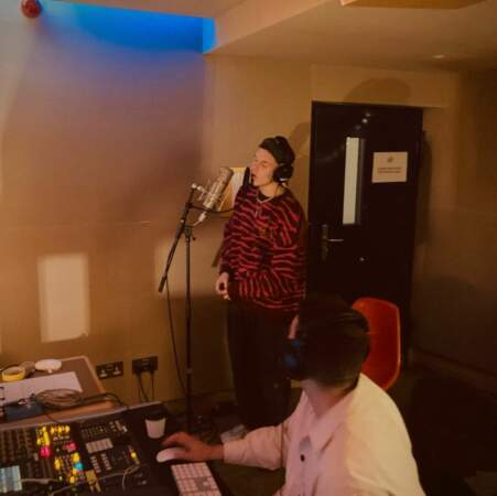 Cruz Beckham en studio, le 16 novembre 2021 