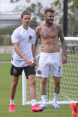 Romeo et David Beckham à Miami en 2020