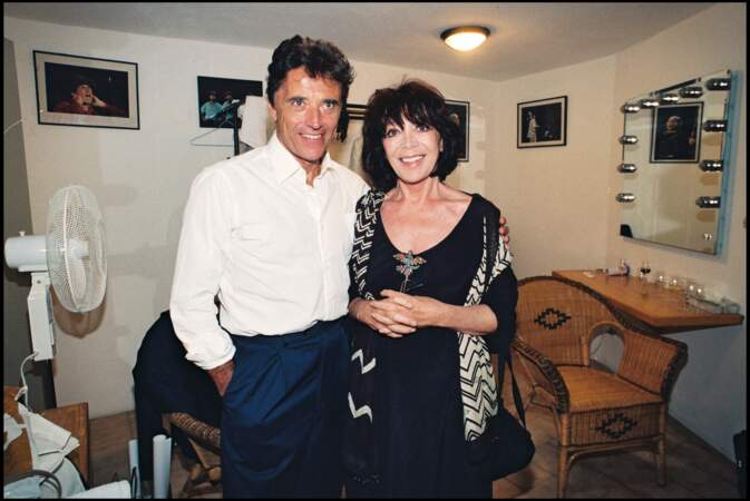 L'ancien couple Sacha Distel - Juliette Gréco complice au Festival de Ramatuelle en 1996