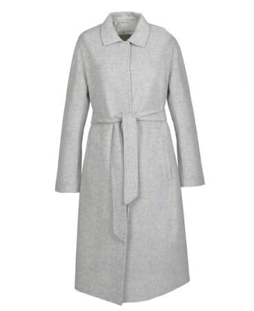Manteau en laine gris ceinturé à la taille, Oakwood, 489 €