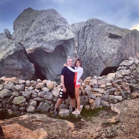 Jean-Jacques Bourdin et sa femme Anne Nivat en Corse en octobre 2019
