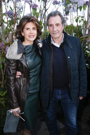 Jean-Jacques Bourdin et sa femme Anne Nivat, au Prix de la Closerie des Lilas 2016, le 12 avril 2016.