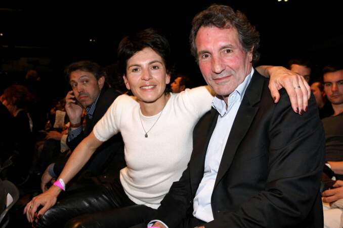 Jean-Jacques Bourdin et sa femme Anne Nivat, en mai 2010, à la Halle Carpentier à Paris.